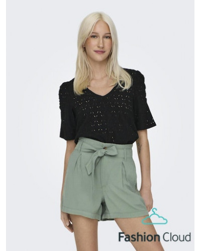 ONLROSA S/S V-NECK PUFF TOP JRS