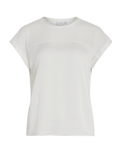 VIELLETTE O-NECK S/S MESH TOP - NOOS