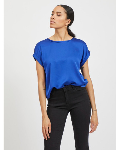 VIELLETTE S/S SATIN TOP - NOOS