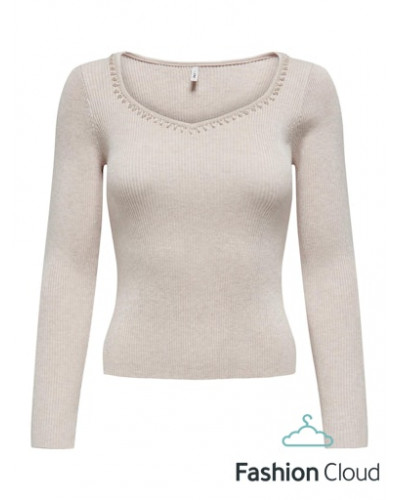 ONLEMMA LS V-NECK PEARL KNT