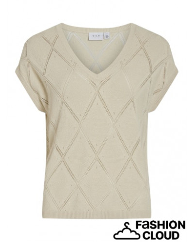 VIVARA V-NECK CAPSLEEVE KNIT TOP/C29