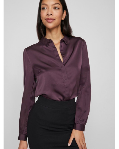 VIELLETTE SATIN L/S SHIRT - NOOS