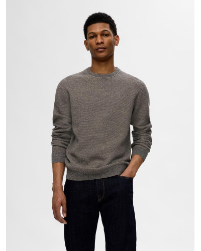 SLHROSS LS KNIT STRUCTURE CREW NECK NOOS