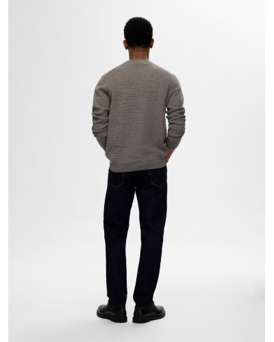 SLHROSS LS KNIT STRUCTURE CREW NECK NOOS