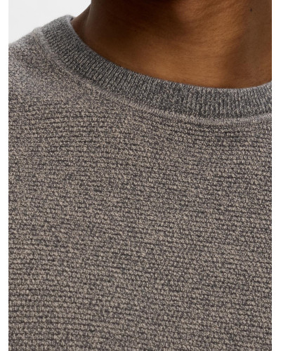 SLHROSS LS KNIT STRUCTURE CREW NECK NOOS