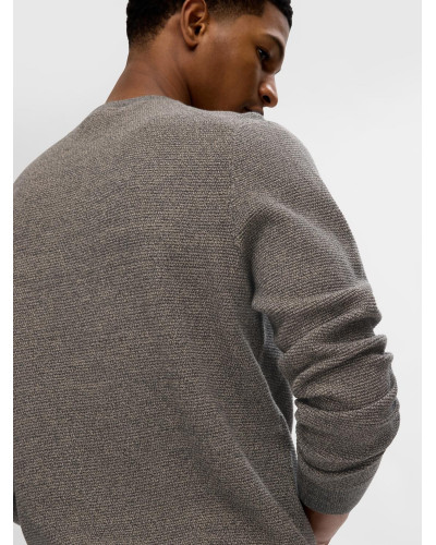 SLHROSS LS KNIT STRUCTURE CREW NECK NOOS