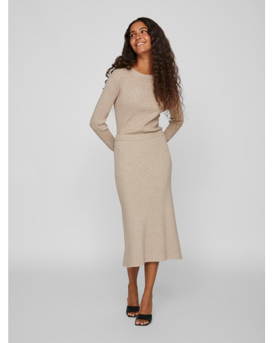 VICOMFY A-LINE KNIT SKIRT- NOOS