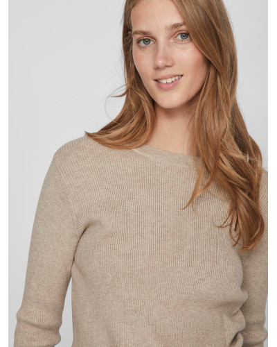 VICOMFY O-NECK L/S KNIT TOP- NOOS