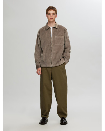 SLH-JAKE CORD OVERSHIRT LS ZIP NOOS