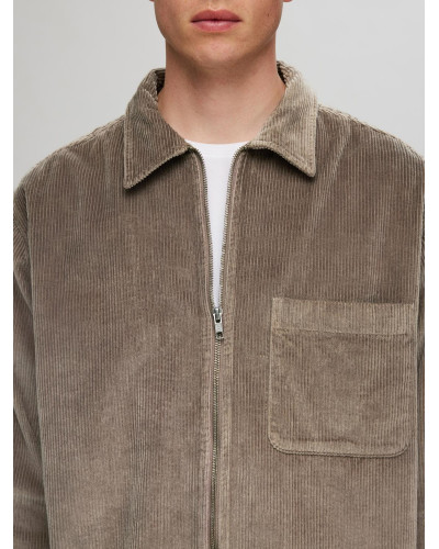 SLH-JAKE CORD OVERSHIRT LS ZIP NOOS