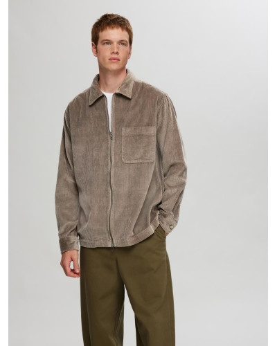 SLH-JAKE CORD OVERSHIRT LS ZIP NOOS