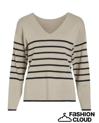 VIOSTRIA V-NECK L/S REV TOP-NOOS