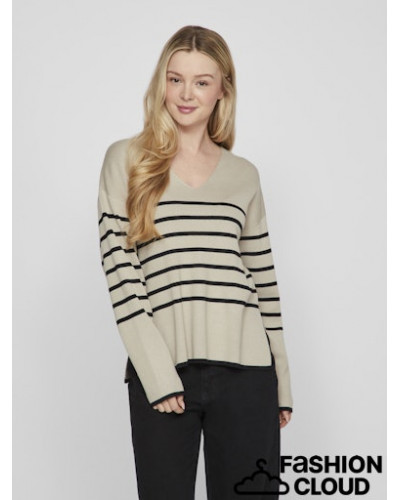 VIOSTRIA V-NECK L/S REV TOP-NOOS