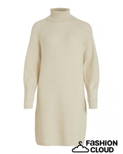 VIRANDY  L/S HIGH NECK KNIT DRESS/KA