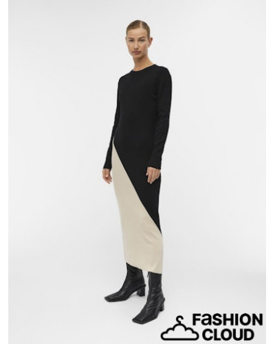 OBJESTER BLOCK L/S KNIT DRESS REP