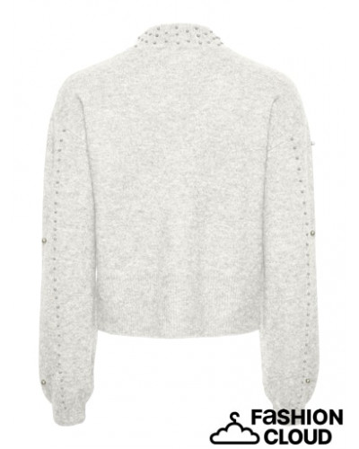 PCREA LS HIGH NECK PEARL KNIT BC