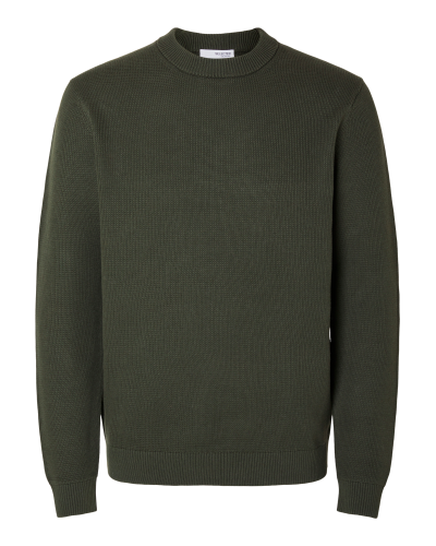 SLHDANE LS KNIT STRUCTURE CREW NECK NOOS