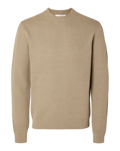 SLHDANE LS KNIT STRUCTURE CREW NECK NOOS