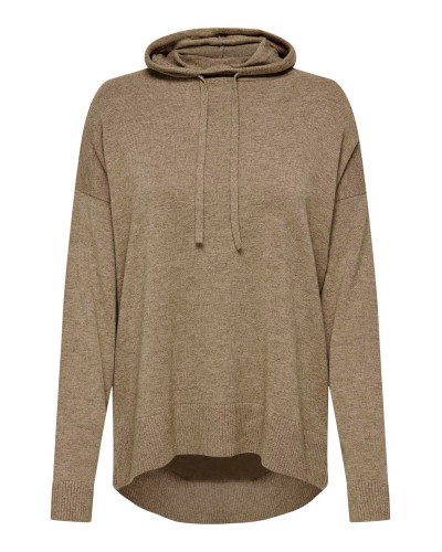 ONLIBI LS LOOSE LONG HOOD CC KNT