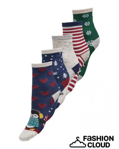 ONLCHRISTMAS 5-PACK SOCKS IN A BOX ACC