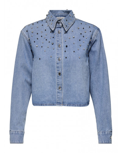 ONLMAGGIEMAY LS RHINESTONE DNM SHIRT MAE