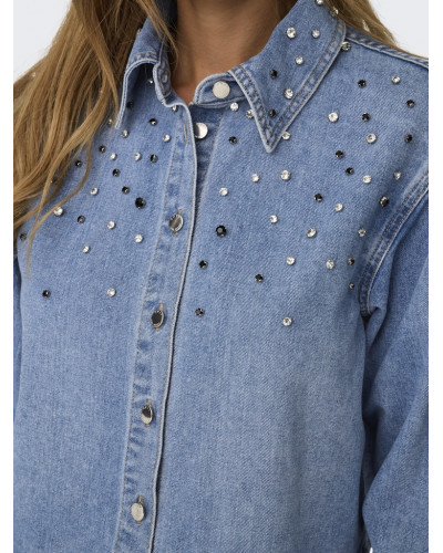 ONLMAGGIEMAY LS RHINESTONE DNM SHIRT MAE