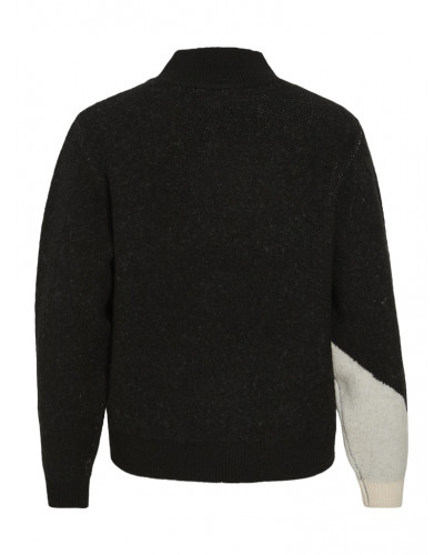 VICILIA HIGH NECK L/S JAQUARD TOP - NOOS