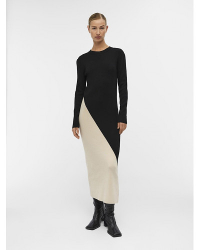 OBJESTER BLOCK L/S KNIT DRESS REP