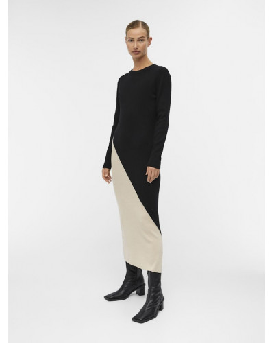 OBJESTER BLOCK L/S KNIT DRESS REP