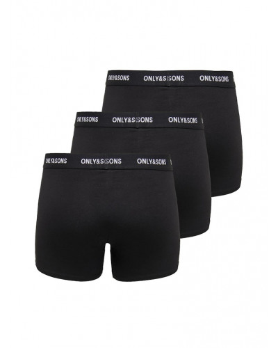 ONSFITZ SOLID BLACK BOXER 3PACK3854 NOOS