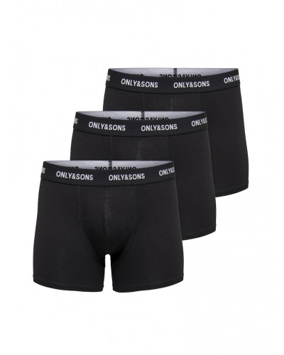 ONSFITZ SOLID BLACK BOXER 3PACK3854 NOOS