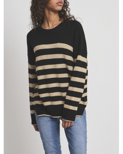 VISTRIPY O-NECK  PULLOVER BF