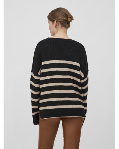 VISTRIPY O-NECK  PULLOVER BF