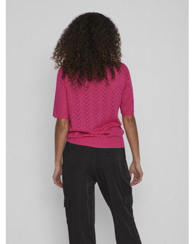 VISHELLEY O-NECK 2/4 KNIT TOP - NOOS